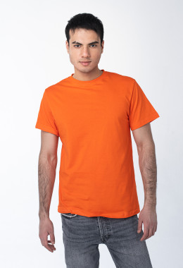 Оранжевая мужская футболка с лайкрой